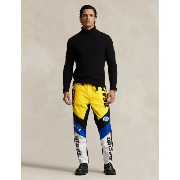 Polo Ralph Lauren Jogging Pants Water Repellent Color Block Racing Pants Size L Pants